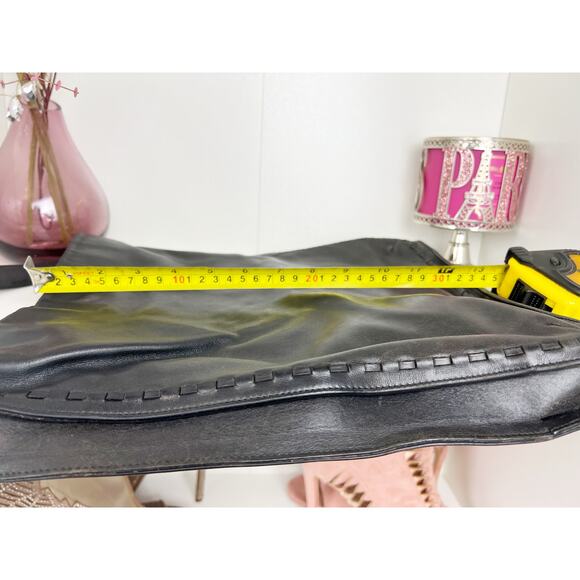 Vintage Coach 9466 Black Cowhide Leather Tote Shoulder Bag Whipstitch - Picture 5 of 10